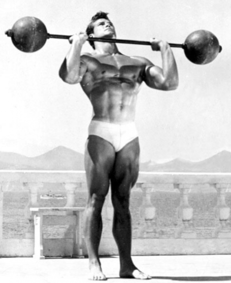 Barbell Standing Overhead Press Steve Reeves