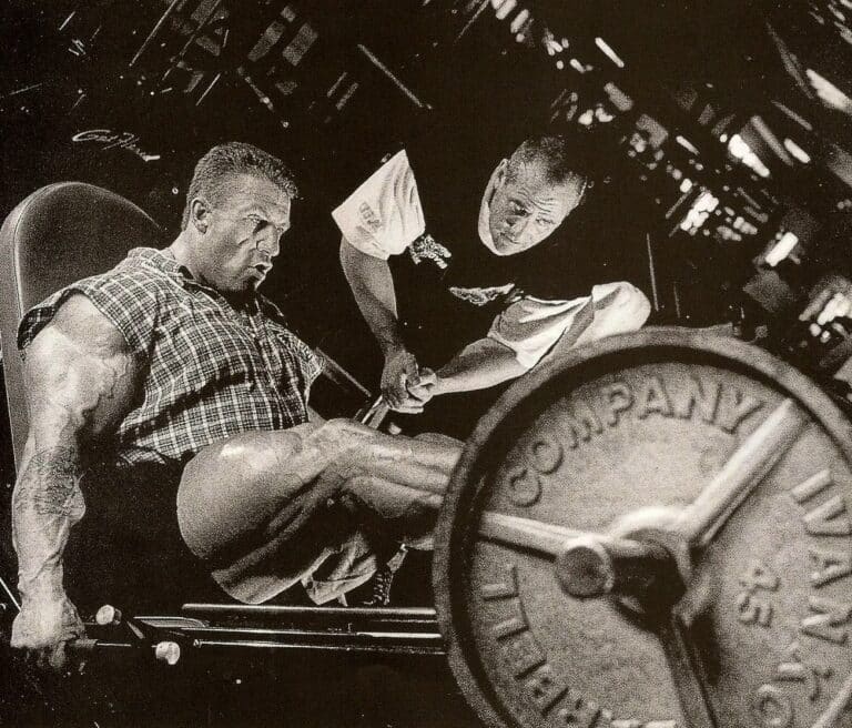 Dorian Yates Bodybuilder Leg Press Pre Exhaustion Principle