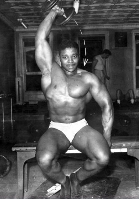 Leroy Colbert Bodybuilder Overhead Arm Extensions