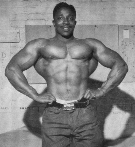 Leroy Colbert Bodybuilder Spreading Lats Pose