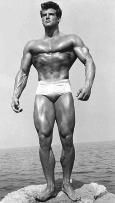 Steve Reeves Relaxed Bodybuilding Pose Reverse-T Shape Chest