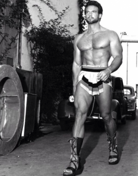 Steve Reeves Walking Outside